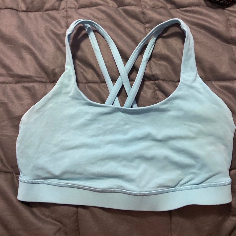 Blue lululemon energy bra